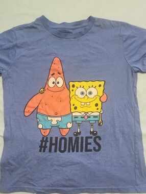 Nickelodeon SpongeBob & Patrick #HOMIES Graphic Tee - Light Blue Youth Xl